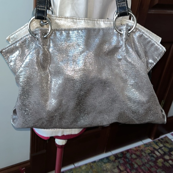 Rosetti   Shoulder bag  All fabric  shiny black silver  cream  Soft  lightweight - Picture 7 of 13